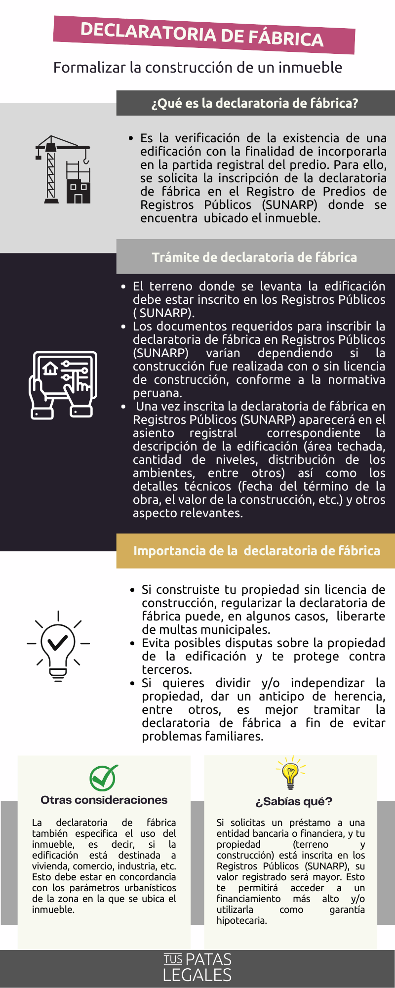 Declaratoria de Fábrica • Tus Patas Legales