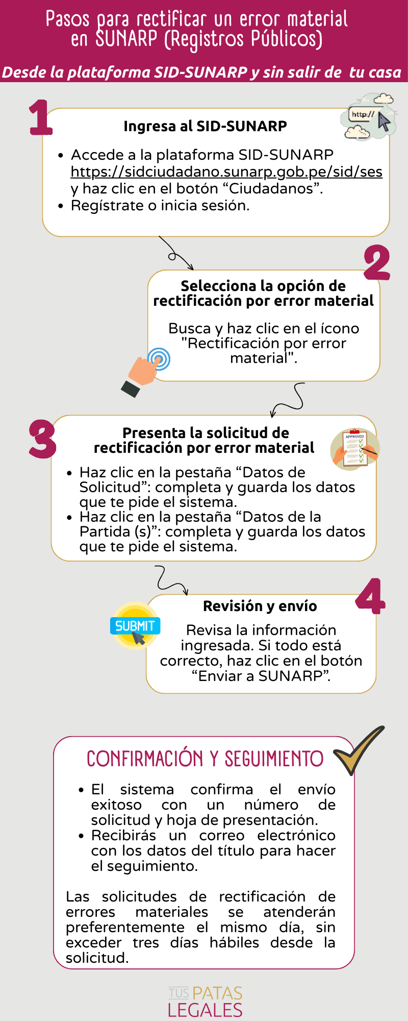 Cómo rectificar errores materiales en SUNARP • Tus Patas Legales